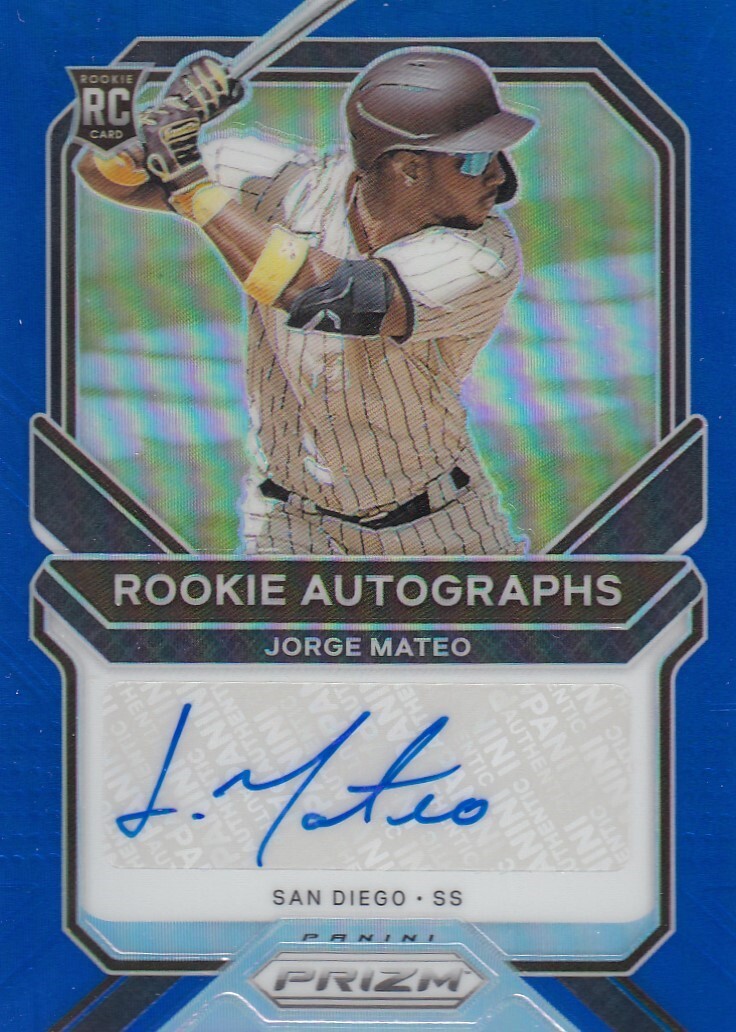 JORGE MATEO /149 ROOKIE AUTO RC PADRES 21 PANINI PRIZM SIGNATURE