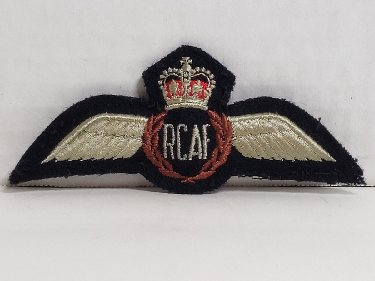 Vintage RCAF Pilot Wings Royal Canadian Air Force Embroidered