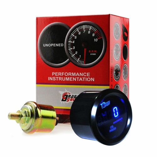 AU 2" 52mm 120 PSI Digital Blue LED Oil Pressure Gauge With Sensor Auto CarMotor - Picture 5 of 7