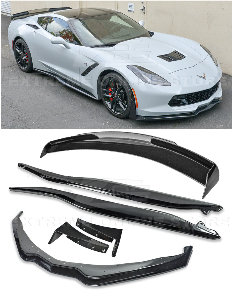 For 14-19 Corvette C7 Z06 Stage 3 CARBON FLASH Full Body Combo Kit