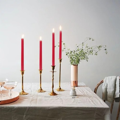 4er Set Spiral Spitzkerzen Paraffin unparfümiert Tisch Tafelkerzenständer - Bild 29 von 53