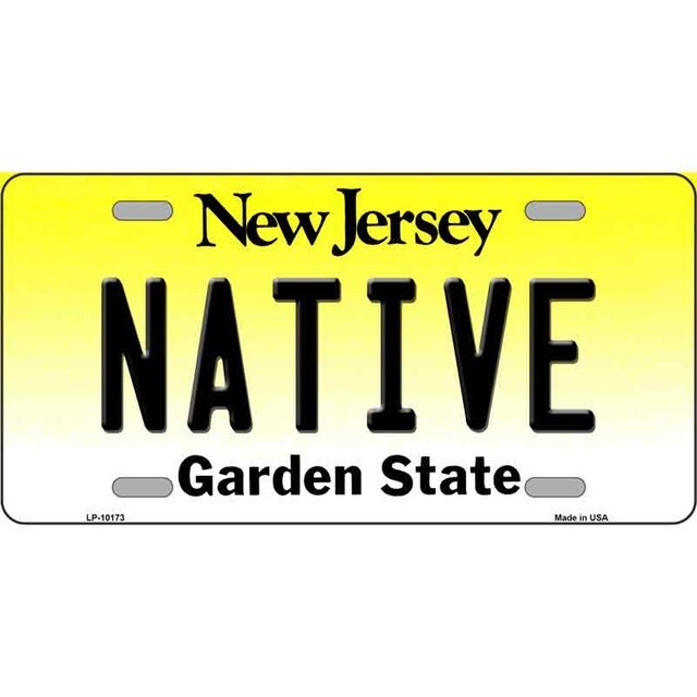 Native NJ License Plate Metal Sign Art for Car Truck Wall Home Decor