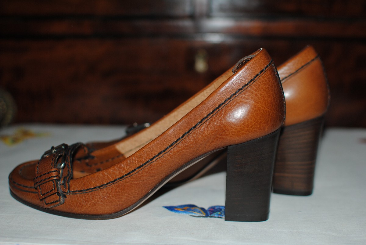 Escarpins femme, Chloé, cuir marron, 36-37, talon Très bon