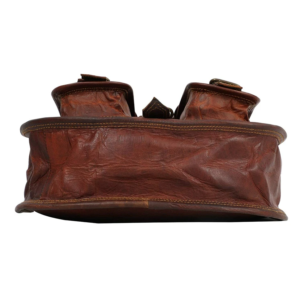 Bolso De Hombro De Cuero Real De 13" Para Mujeres, Regalo Para Niñas - Imagen 3 de 4