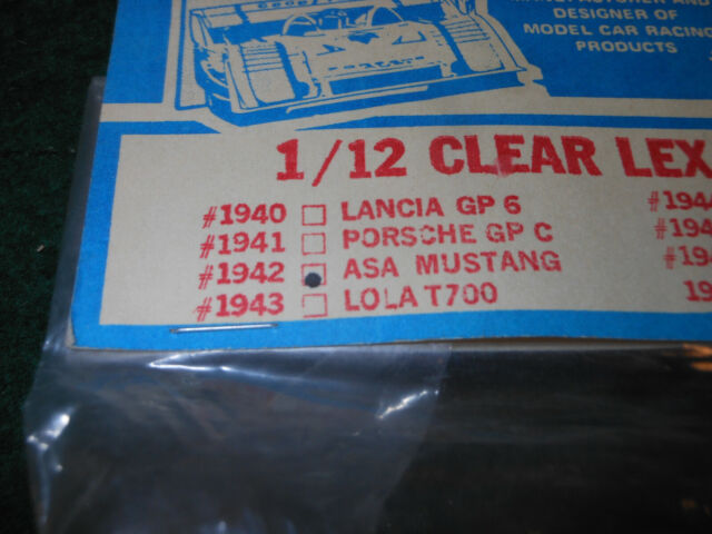 Vintage Parma ASA Mustang 1/12 clear lexan body #1942 | eBay