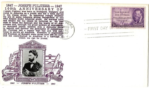 2 1947 FDC Everglades, Pulitzer SC#952 946 W.C. Crosby Cachets