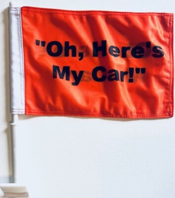 Find My Car Flag - Window Flag with Pole