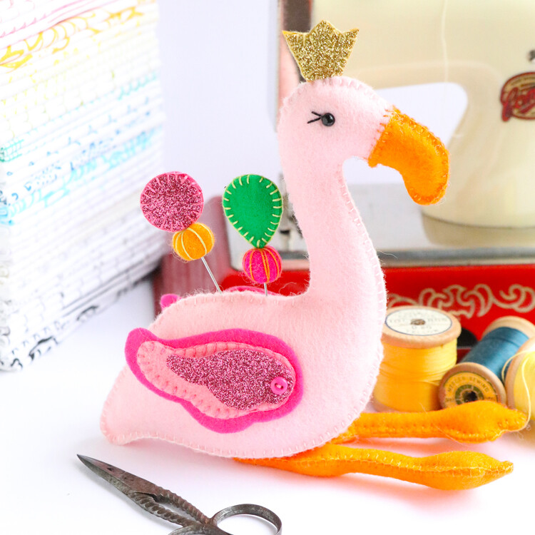 FLAMBOYANCE Flamingo Pincushion - Sewing Craft Jumbo A5 Creative Card PATTERN