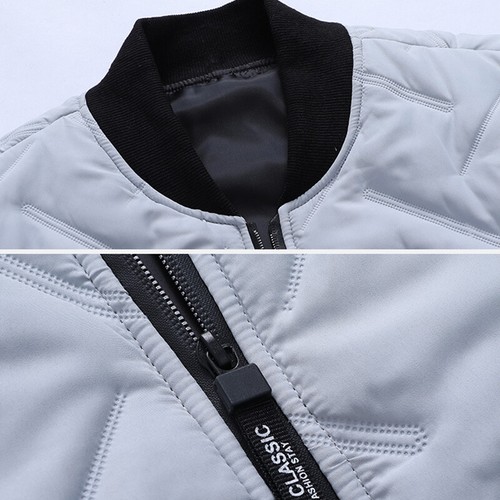 Cappotto imbottito con cappuccio invernale caldo completo zip outwear spessi puffer jacket uomo - Foto 3 di 13