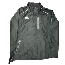 Image of Adidas Condivo Travel Jacket Men Full Zip Black Rain Climaproof Size XL
