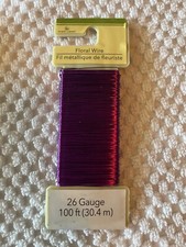 Floral Garden 26 Gauge FLORAL WIRE 100ft Purple NEW