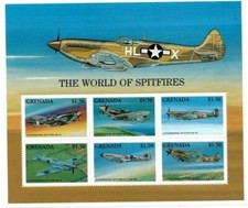Grenada 1998 - Airplanes Spitfires - Sheet Of 6 Stamps - Scott #2769 - MNH