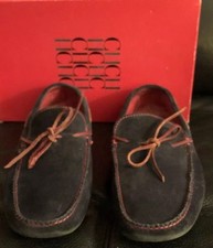 Authentic Men’s CH Carolina Herrera Navy Blue Suede Loafers Shoes Sz 8 / Spain