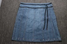 Venezia Women's VTG Denim Skirt Plus Size 18(40x23) Above Knee Light Wash Mindi