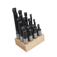 3/4" BORING BAR SET PRO QUALITY 12 PCS CARBIDE TIPPED BARS 3/4" SHANK LATHE TOOL