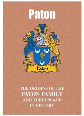 Paton English Surname History Booklet with Historical Facts of this Famous Name