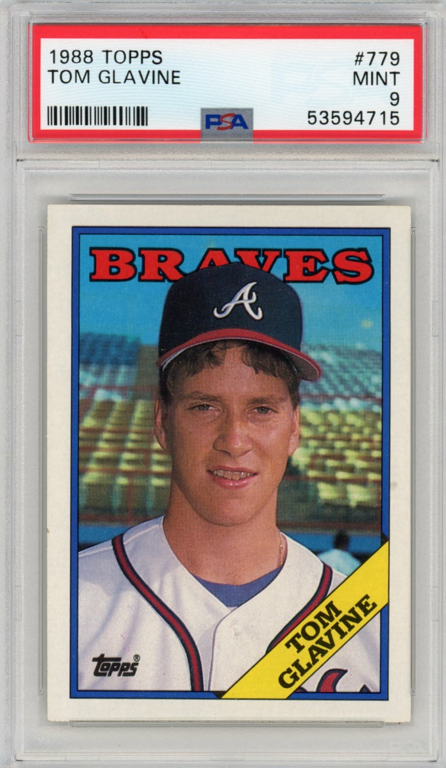 1988 Topps Tom Glavine Rookie RC #779 PSA 9