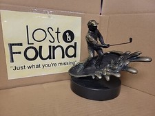 Estatua de bronce de golf Dean Shipston Sand Blast sobre base de mármol - PESADA