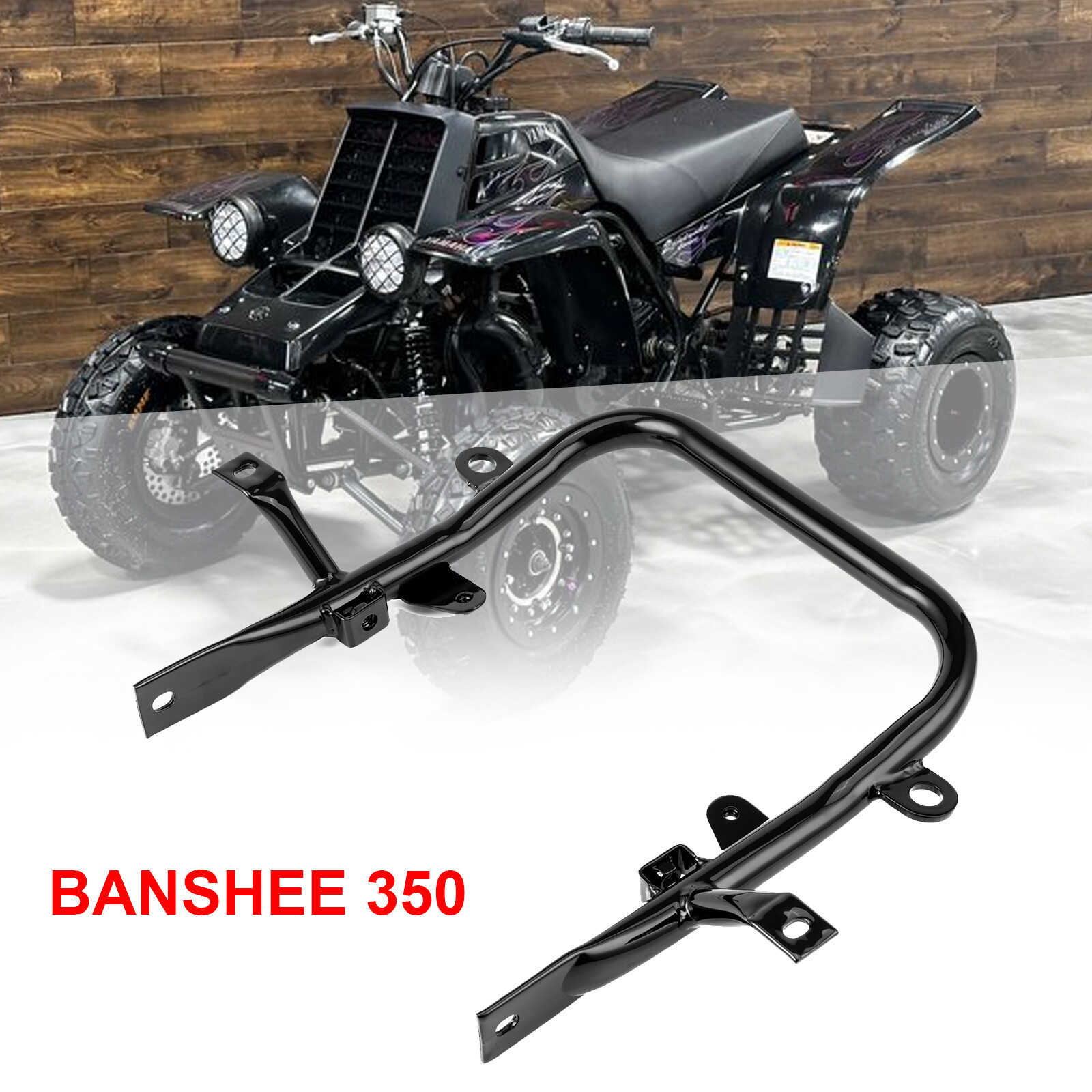For 1987-2006 Yamaha Banshee 350 YFZ350 Rear Bumper Grab Bar Black