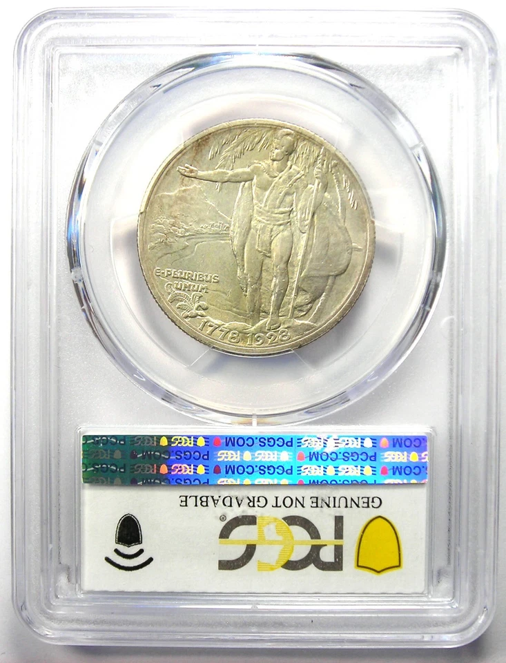 1928 Hawaiian Commemorative Half Dollar 50C Coin PCGS Uncirculated Detail UNC MS - Image 3 of 4