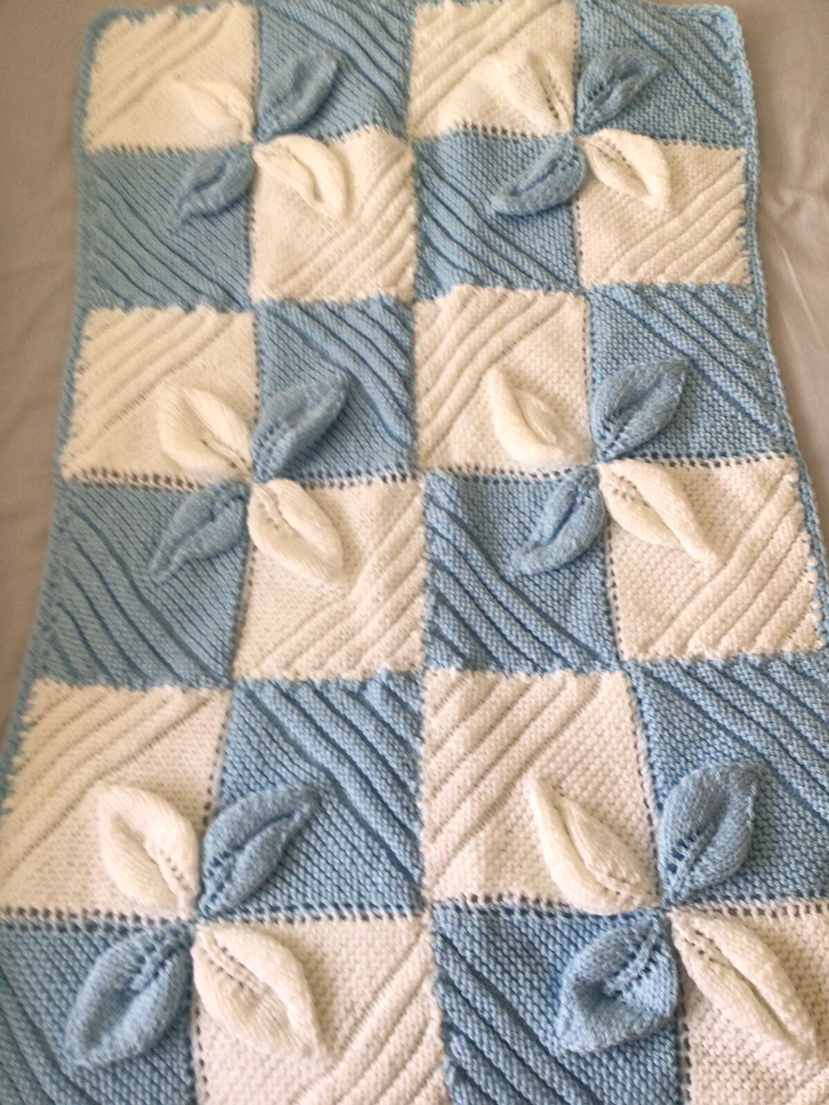 Hand Knitted Baby Boy Blanket eBay