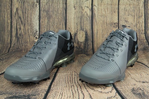 Under Armour Spieth 2 Golf Shoes Spikes Gore-Tex Gray 3000165-100 SZ MSRP $200 - Picture 2 of 12