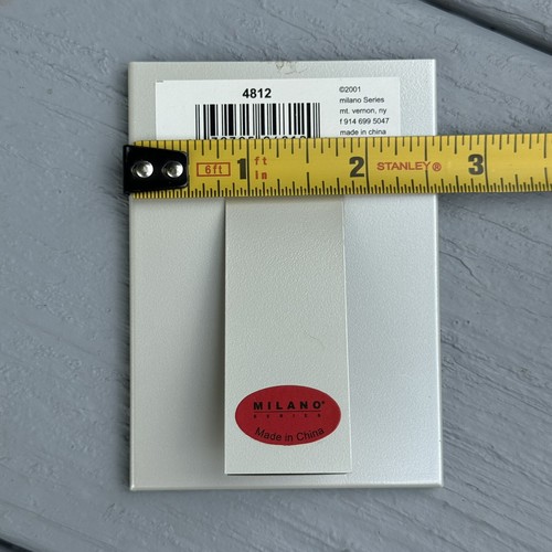 VINTAGE 2.5x3.5” MILANO SERIES FRAME MID CENTURY MODERN SILVER METAL STANDING - Picture 7 of 8