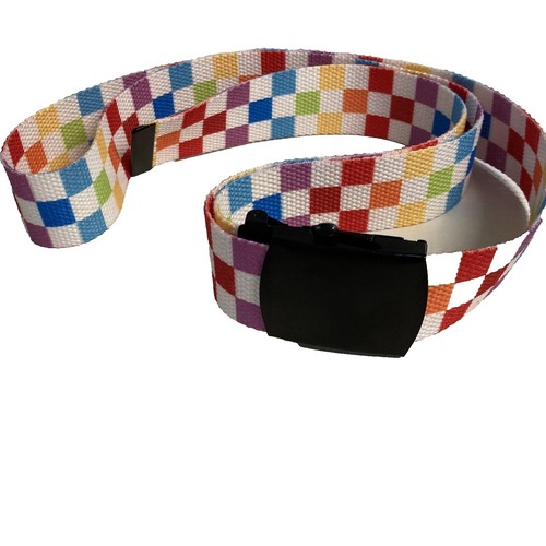 BALLY Stripe Canvas Leather Wide Waist Belt 34 Bally Womens Belt 34 Wide Strap Brown Leather Multi Color  main image 4