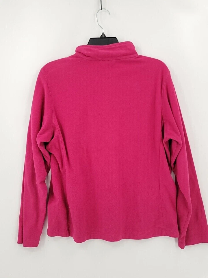 Lands End Girls Size L(14-16) Color Purple Long Sleeve 1/4 Zip Polyester Shirt - Image 2 of 4