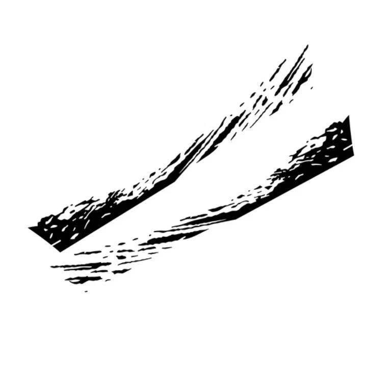 Calcomanía gráfica a rayas salpicaduras de barro para calcomanías de faldón lateral de auto Jeep Grand Cherokee Foto 2 de 4