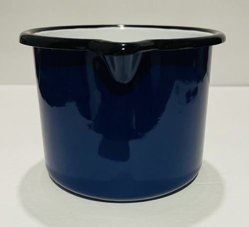 Vintage Enamelware Milk Pot Blue - Picture 3 of 7