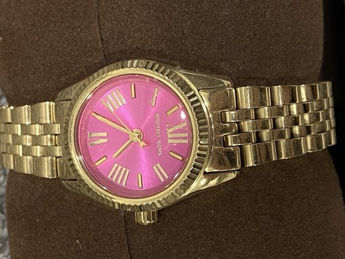 Michael Kors Mk3285 Petite Pink Rose Gold Stainless Steel + Box And Instructions - Picture 7 of 22