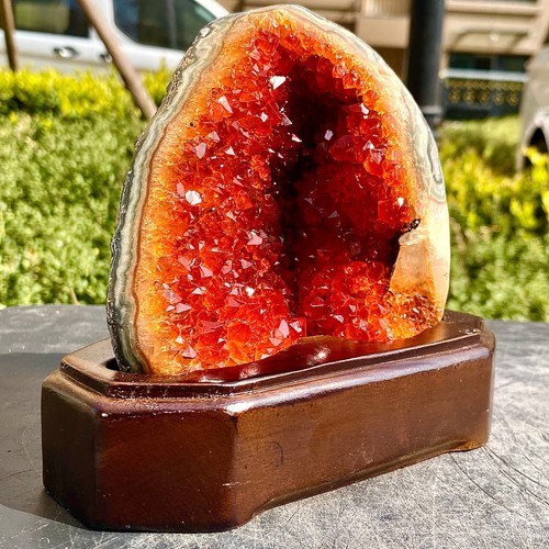 1.98LB Superb Yellow Citrine Crystal Cave Decor Stone Cathedral Geode Specimen - 第 3/14 張圖片