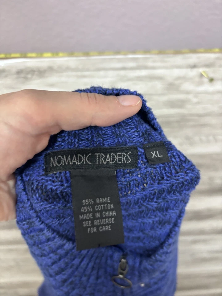 Nomadic Traders Womens Sweater Size XL 1/2 Zip Pullover Long Sleeve Cottagecore - Image 3 of 4