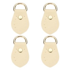 2 Set Bag Strap Mount Hook, Leather Bag Strap with D Rings for Crossbody, Beige