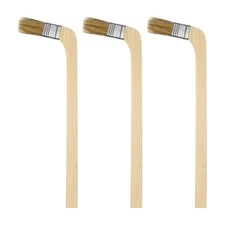 3Pack Paint Brush 1" for Home Improvement Interior & Exterior Use Brown