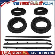 Complete Door Window Weatherstrip Seals 8pcs Black For 1981-1991 Chevy Gmc Truck Complete Door Window Weatherstrip Seals 8pcs Black For 1981-1991 Chevy Gmc Truck