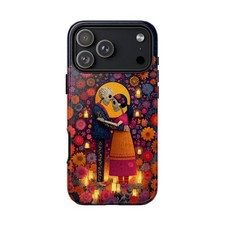 For iPhone / Galaxy / Pixel Skeleton Lovers Day of the Dead Phone Case