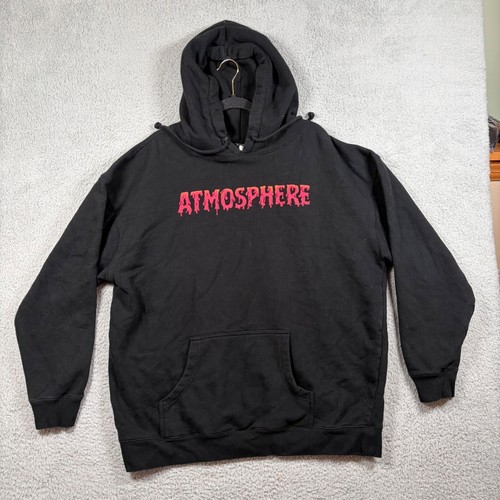 Atmosphere Rhymesayers Entertainment Black Hoodie Sweatshirt Red Drip  Mens 2XL