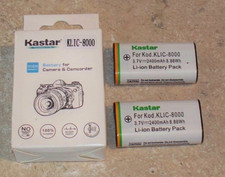 Lot 3 Kastar Replacement Battery Kodak KLIC-8000 K8000 & Kodak Z8612 IS Camera