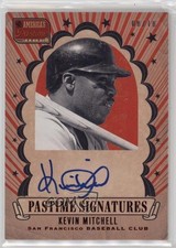 2013 Panini America's Pastime Signatures Red 8/10 Kevin Mitchell #MI Auto 0b0