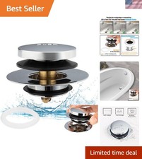 Tarnish-Free Bath Drain Stopper with Easy Install - Fits Most Standard Drains