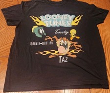 Vintage Retro 90s Tees Looney Tunes Taz Tweety Daffy Duck Bugs Bunny XL