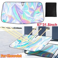Foldable Car Sun Shade Shield Cover Visor For Chevy - Front Windshield Uv Block