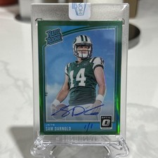 2018 Donruss Rated Rookie/Honors Sam Darnold Green On CardAuto 1 Of 1! Pristine