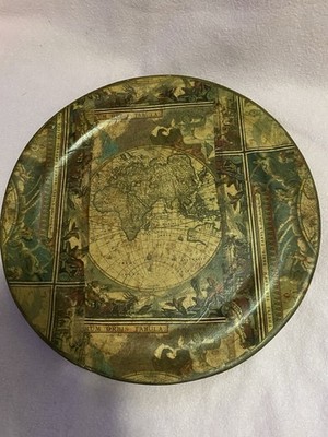 Anta Heavy 12.5  Vtg Clay Plate Cartography Artwork Terrae Tubula Map