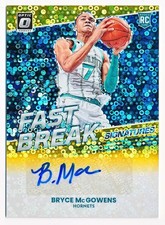 2022-23 Donruss Optic Bryce McGowens Fast Break Gold Auto Rc #FBS-BMG (10/10)
