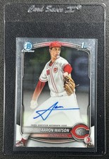 AARON WATSON 2025 BOWMAN CHROME DRAFT #CPA-AW AUTO 1ST PROSPECT REDS