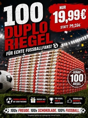 100 Duplo Riegel Ferrero Fußball Sprüche WM 2026 Fifa World Cup