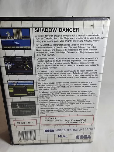 Shadow Dancer Secret of Shinobi Sega Master System Game W/ Manual + Promo Catalg - Picture 4 of 16